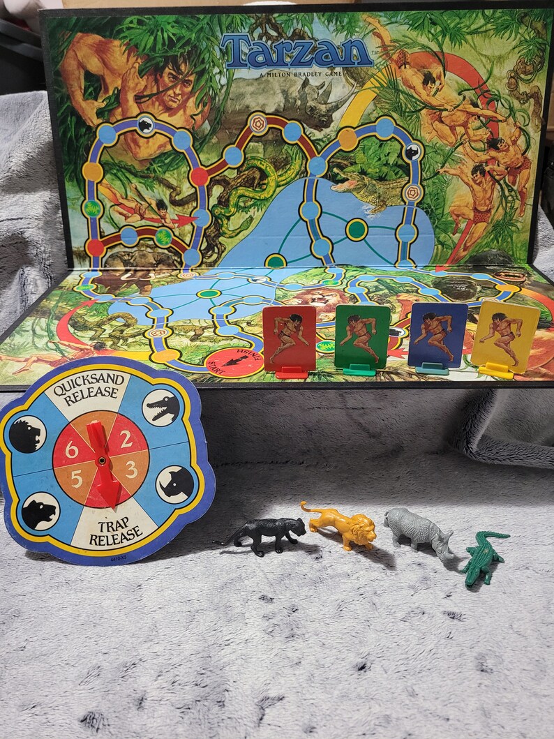 1984 Complete TARZAN Milton Bradley Board Game - Etsy