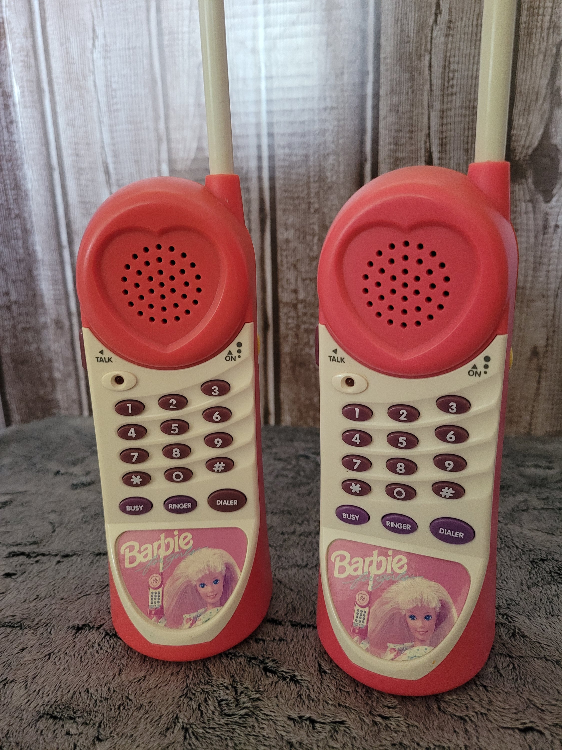 1996 Barbie Walkie Talkies, Many Features, In Working Order, Very Clean,  Vintage by Mattel, Takes 9V Batteries Not Included