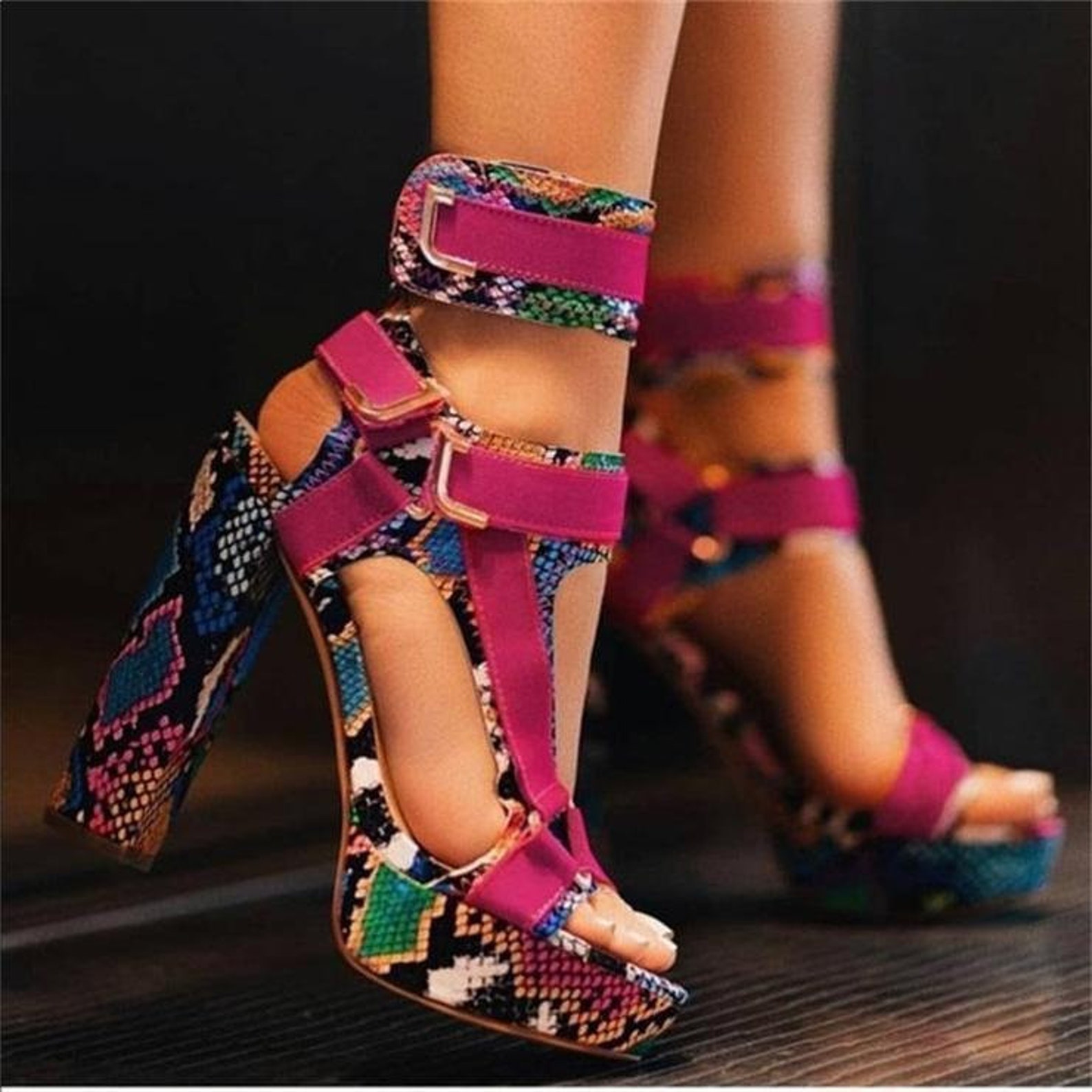 High Quality Product Buckle Super High Heels Waterproof Fish Etsy