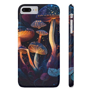 Mushroom Iphone Casing, Cottagecore Slim Phone Cases, Dark Iphone Case