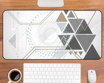 Geometric Desk Mat: Minimalist Office Mousepad