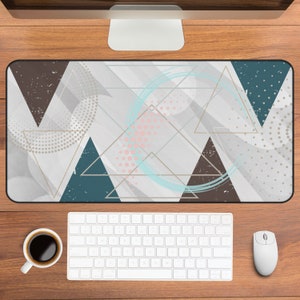 Geometric Desk Mat: Modern Office Mousepad