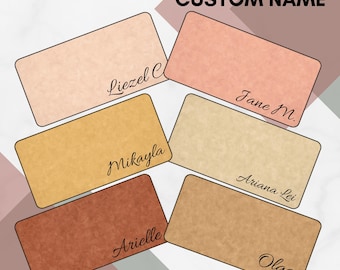 Alfombrilla de escritorio personalizada con nombre en letra cursiva / Alfombrilla de ratón de mármol rosa