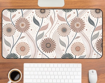 Alfombrilla de escritorio con estampado floral retro / Alfombrilla de ratón con estampado floral bohemio