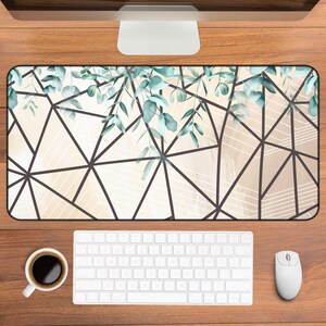 Floral Desk Mat, Floral mousepad, office desk mat, boho, desk mat, office accessories