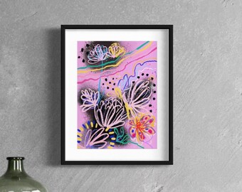 Abstract Floral Printable Wall Art, extra large wall art abstract,Protea art, large African art, protea art, protea wall art, bold flower