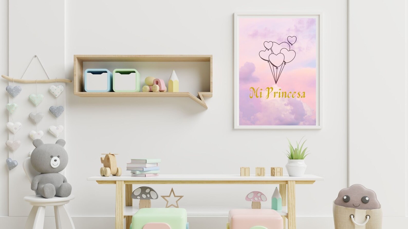 Kids Wall Art, Digital Printable, Wall Decor, Colorful Wall Art, Mi