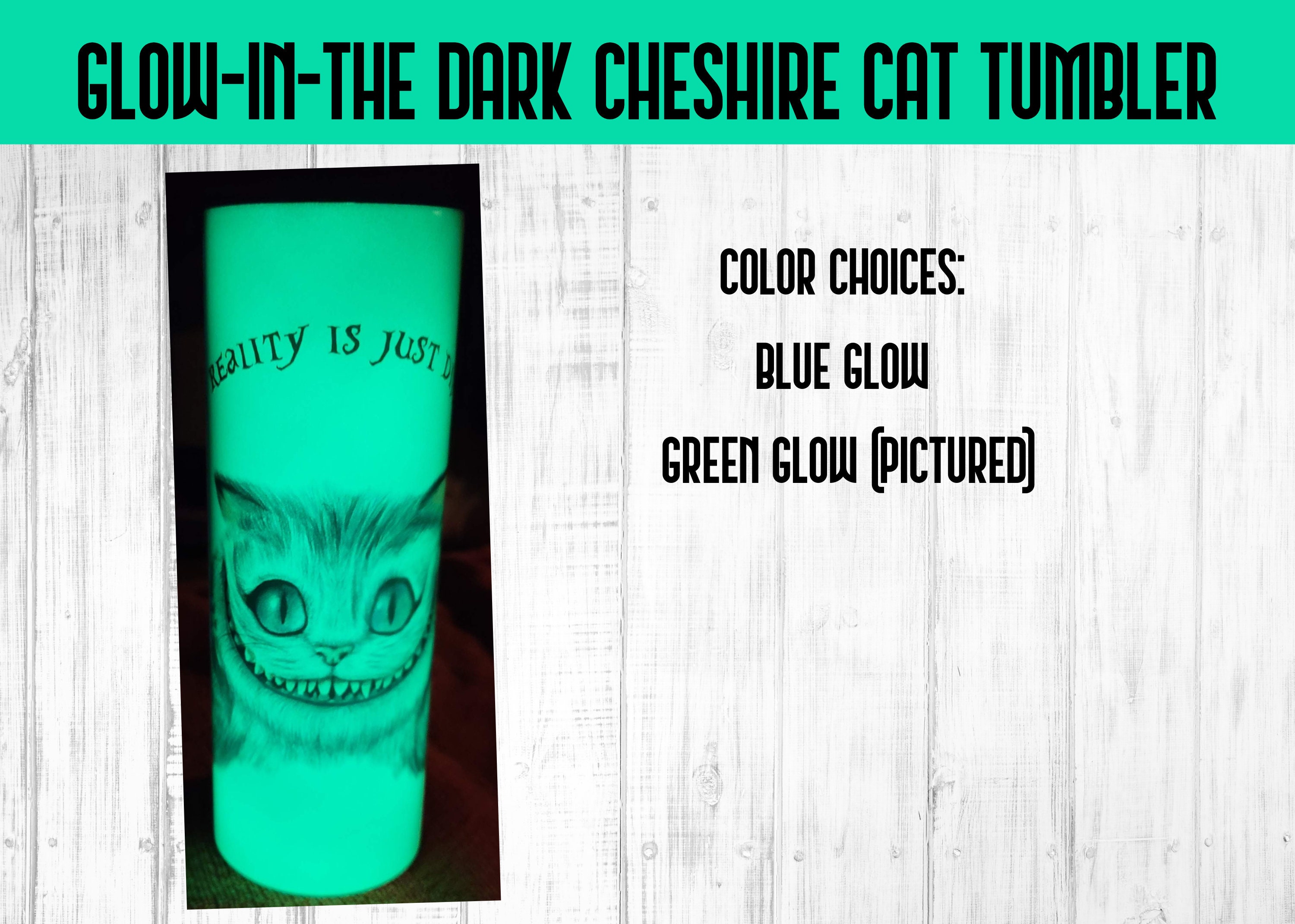 Glow-in-the-dark Cheshire Cat Tumbler Cat Tumbler Alice in - Etsy