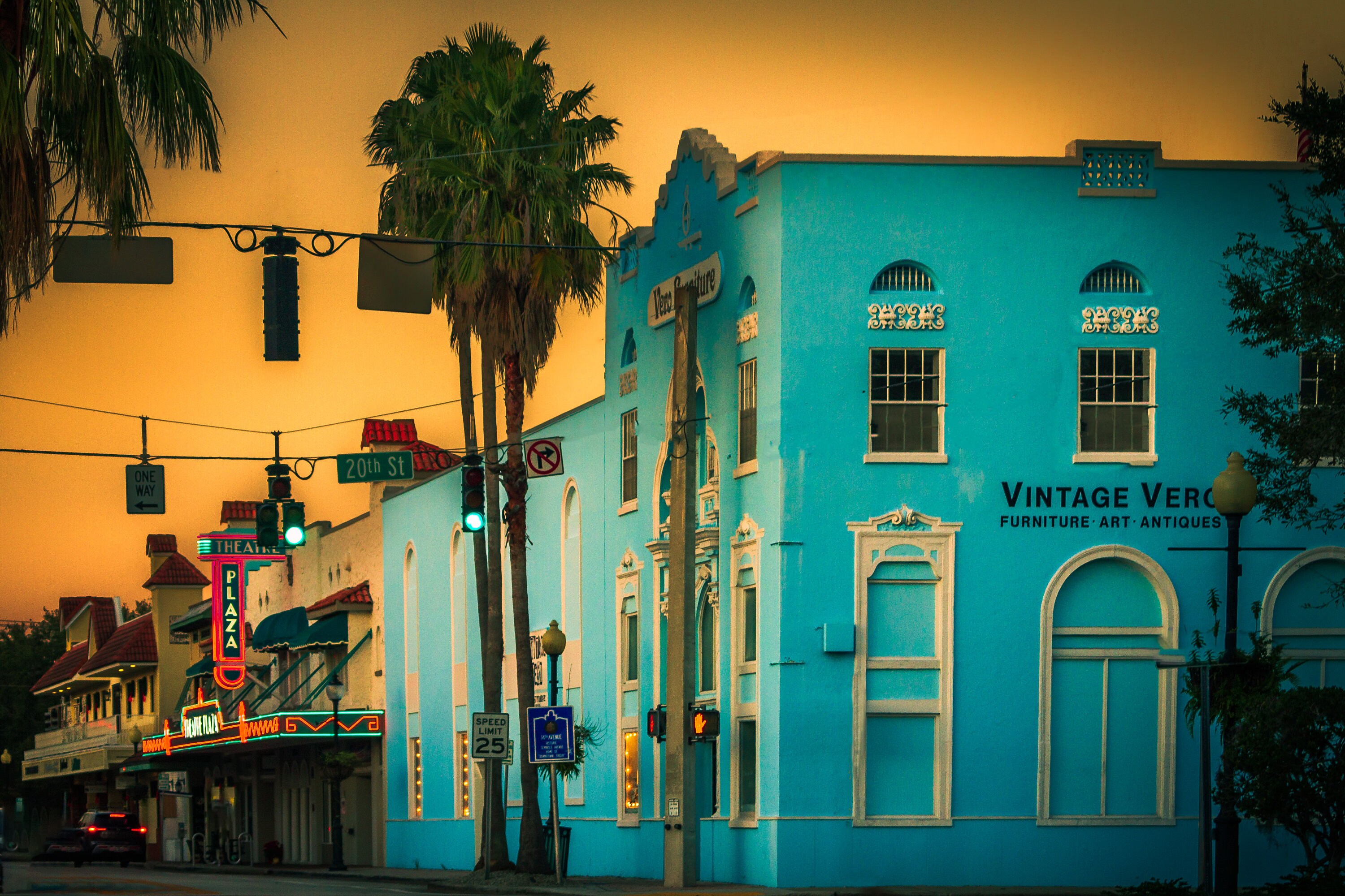 Downtown Vero Beach 14th Avenue Photo Canvas Photo Print Etsy