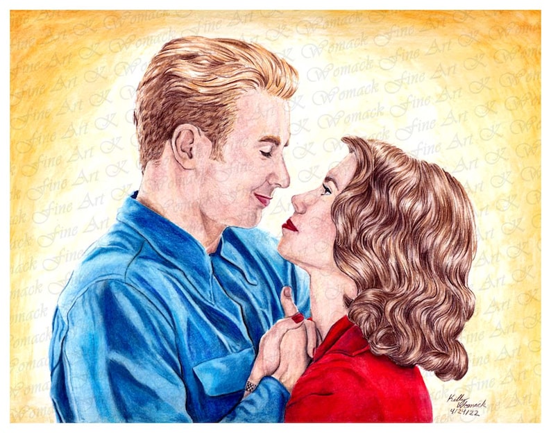 Captain America Wall Art Captain America Endgame Poster Captain America and Peggy