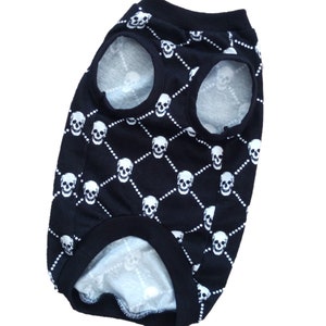Halloween Skull Pattern Cat Dog Costume, Black Halloween Cat Dog Tshirt, Clothes for Sphynx, Miniature pincher, Chihuahua