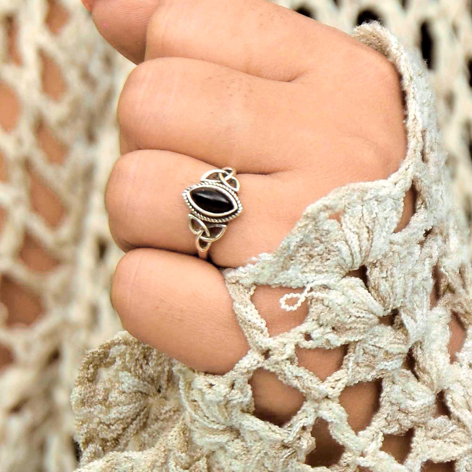 Obsidian ring - Etsy 日本