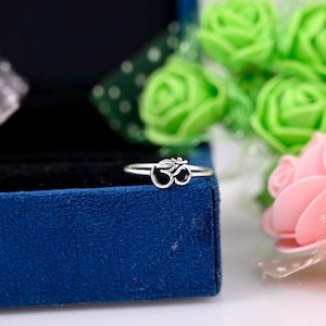 Sterling Silver Om Ring: Dainty Religious Jewelry