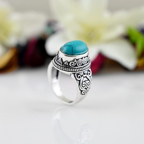 Bague argent turquoise new arrivals