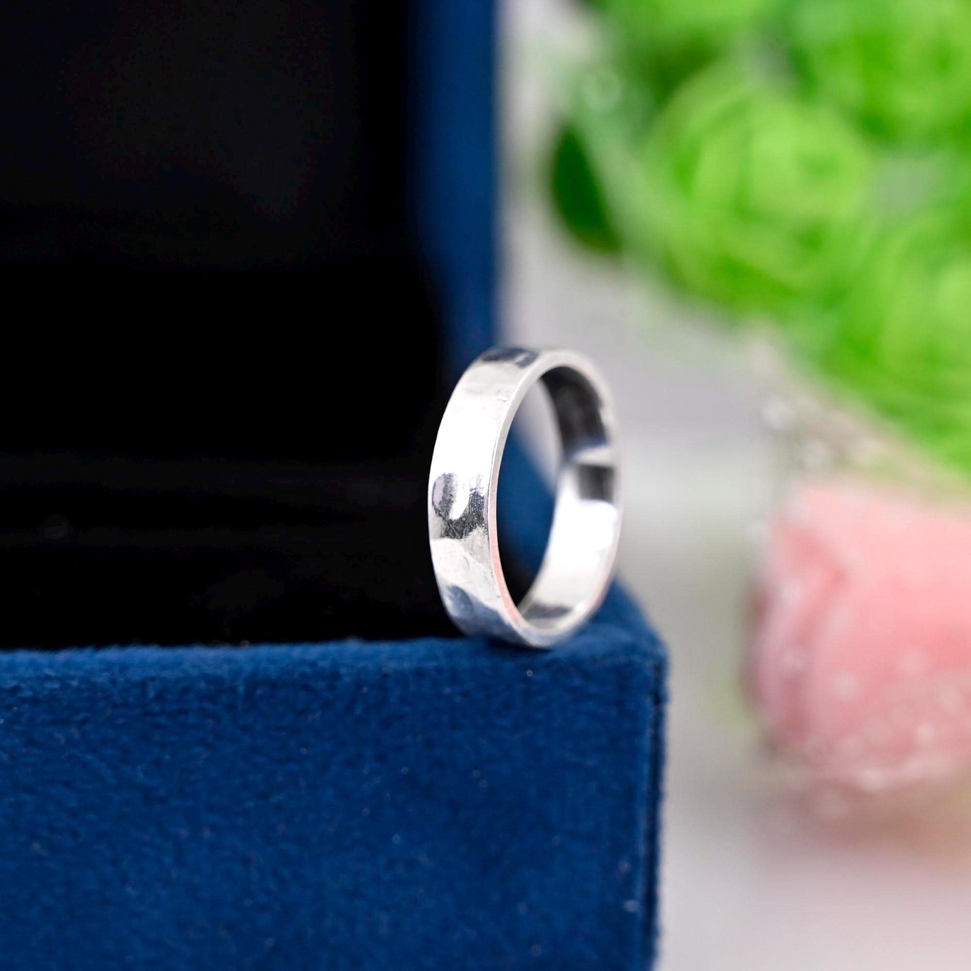 Anello In Argento Sterling 925 Anello A Fascia Sottile Set