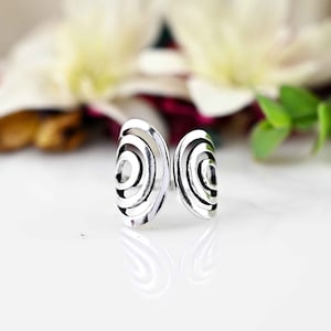 Adjustable Sterling Silver Thumb Ring: Open Chunky Band