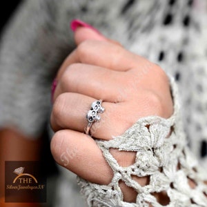 Dainty Sterling Silver Skull Stacking Ring