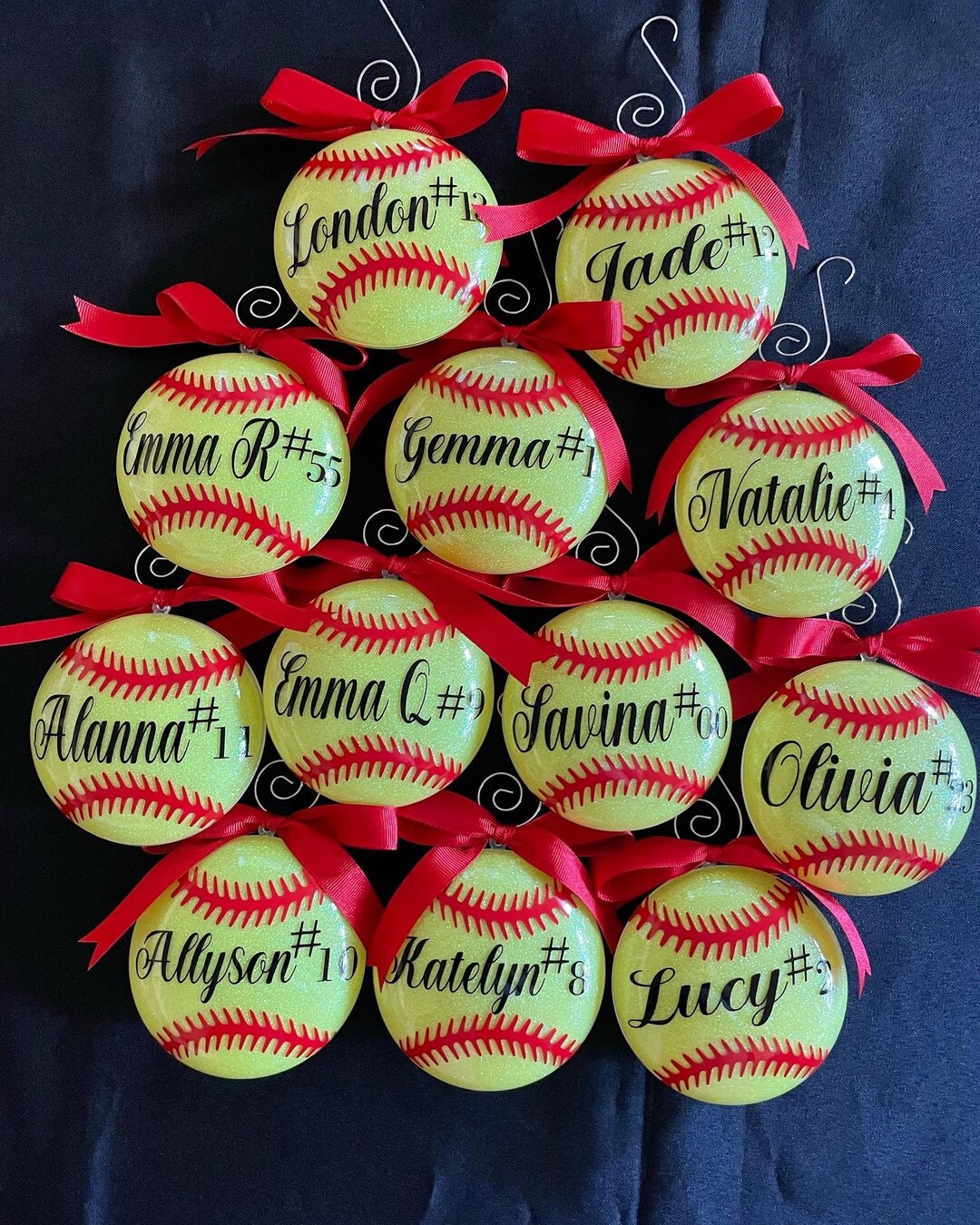 Softball Team Ornaments, Softball Ornaments Etsy