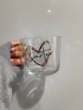 Personalised Glass Coffee Mug, Tea Mug, Easter gift, Mothers Day, Fathers Day, Hot Chocolate Gift Birthday Present Gift For Her Latte Mug
