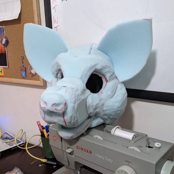 The Making Of A Protogen Head #2// Furring The Head Base - Fursuit Tutorial  