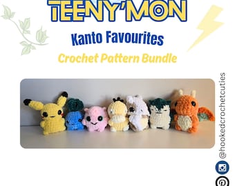 Teeny'mon 7-i-1 Kanto Favoriter Virkmönsterpaket