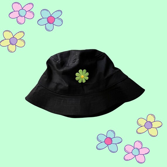 Green Flower Bucket Hat Everyday Cotton 