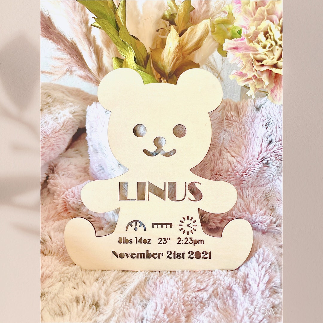 Personalized Baby Stat Sign / Baby Announcement Board / Wooden Baby ...