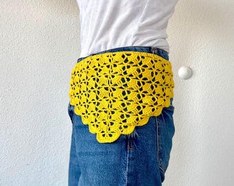 Patron de Bandana au Crochet Foulard Bohème Crochet Kerchief au Crochet Foulard de Tête Bandana Dentelle Enfants  Tutoriel PDF Facile Vidéo