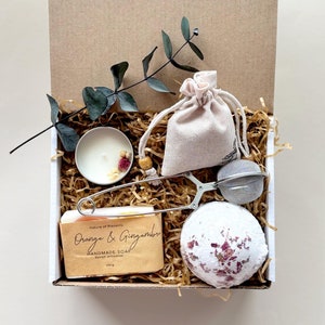 Coffret Cadeau Cocooning  Femme ;  Coffret The Rooibos, Coffret Noel Savon Bougie Bombe de Bain