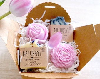 Organic Soap Gift Set Self Care Box Zero Waste Gift Mini Candle Soul Sister Gift Hygge Gift Box Pampering Gift Box Essential Oil Candle