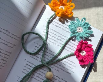 Patron Crochet Marque-Page Fleur avec Instructions Vidéo | Patron Amigurumi Débutant | Tutoriel Crochet Facile | Cadeau Crochet Fait Main