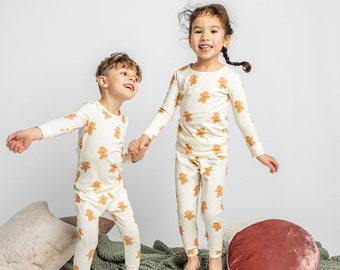 Gingerbread Cookie Two-Piece Kids Pajama Set