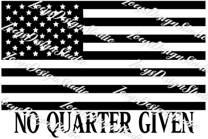 Black Flag No Quarter Given SVG/DXF Etsy