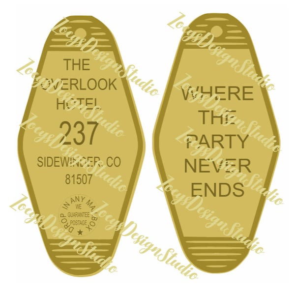 The Overlook Hotel Key SVG  The Shining Hotel/Motel key cricut file silhouette file Sublimation