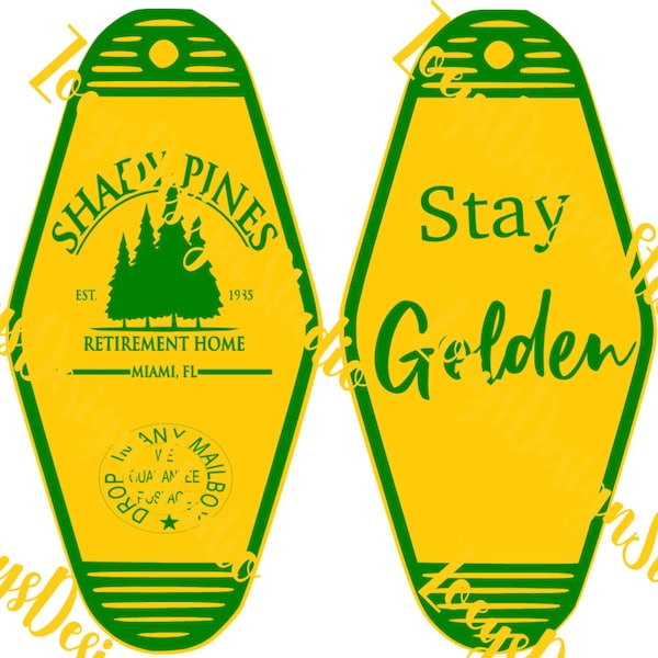 Golden Girls Shady Pines Retirement Home Key SVG/DXF sublimation