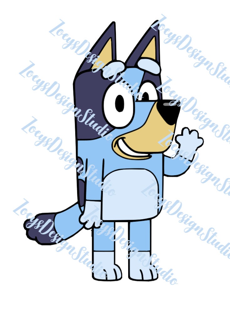 Bluey Iron On Transfer Svg, Bluey Birthday Svg, Bluey Characters Svg, Png,  pdf, dxf digital file