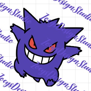 Gengar Pokemon SVG / DXF / PNG Cricut Silhouet