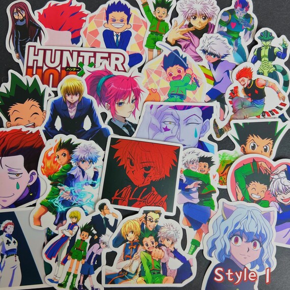 hunter x hunter stickers 25 50 75 100 anime stickers etsy
