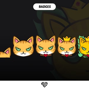 Cat Sub Badges | P2U | 5 Variants | Twitch | Facebook | Youtube | Discord & more