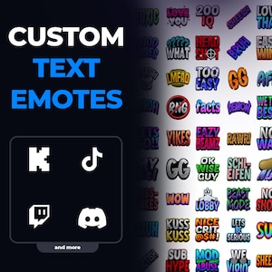 Emotes textuels personnalisés | Pour le streaming, Discord and co.
