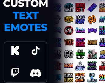 Custom made text emotes | For Streaming, Discord and co.