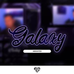 Paquete ANIMADO Purple Galaxy Stream - (Pantallas, Paneles, Cámara Web, Alertas, Transición, Encabezado)