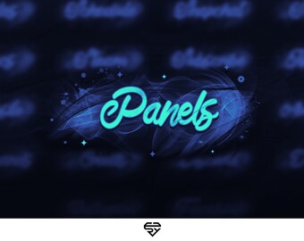 Twitch Panels - Blue Galaxy Theme | P2U | Instant Delivery