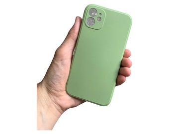 VENTA - Funda protectora de silicona verde para iPhone (verde) - Disponible para iPhone 11/ 12 y 12 Pro Max