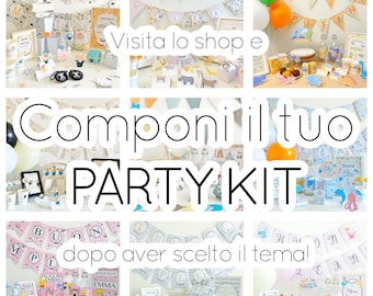 Componi il tuo Party Kit - Compleanno Personalizzato - Festa a Tema - Allestimento - Kids Box - Stampato