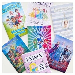 Libretto da Colorare 1pz - 8 pagine - Gadget - Regalini - Compleanno - Festa a tema - Bambini - Party Kit - Allestimento a tema
