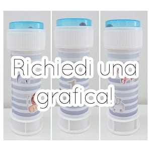Bolle di Sapone Personalizzate 1pz - Party Kit - Festa Personalizzata - Compleanno a Tema - Allestimento - Kids Box - Battesimo