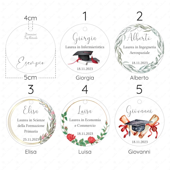 AHANDMAKER 180 Adesivi A Tema Laurea – Set Di 20 Fogli Per Planner, Scrapbooking E Decorazioni