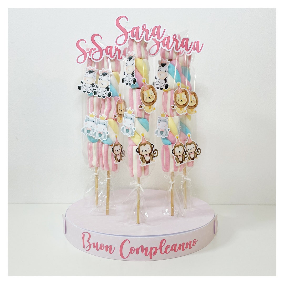 Personalized Marshmallow Skewers Cake Birthday Theme Party Preparation -   Finland