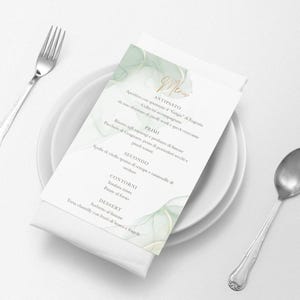 Menù 1pz - Ristorante - Prima Comunione - Santa Cresima - Grafica Personalizzata - Velatura